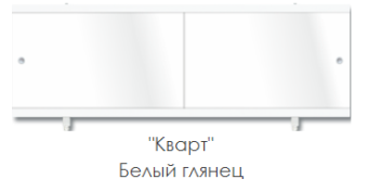 Экран для ванны "КВАРТ УНИВЕРСАЛ" 1,7 белый глянец #WF_CITY_VIN# картинка
