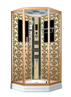 NG 7717G (Ниагара) душевая кабина 100*100*215 н.п. (золото) #WF_CITY_VIN# картинка