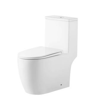 Унитаз GR-4484SQ Classic МОНОБЛОК БЕЛЫЙ безободковый с тонкой крышкой, микролифт, ТОРНАДО #WF_CITY_VIN# картинка