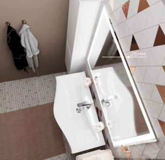 Зеркало Mixline МИНИО-2 900*800 (сенс. выкл., светодиодная подсв., подогрев) #WF_CITY_VIN# картинка