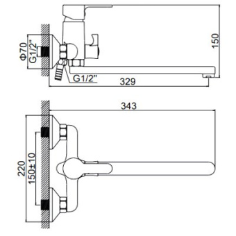 Смеситель для ванны L2225 #WF_CITY_VIN# картинка