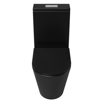 Унитаз GR-4458BMSQ Черный матовый, напольный,безободковый с тонкой крышкой, ТОРНАДО #WF_CITY_VIN# картинка