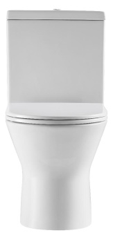 Унитаз компакт A2802 безободковый + сиденье тонкое ДП #WF_CITY_VIN# картинка