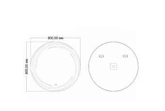 Зеркало MIXLINE "Беатрис-2" D800 сенсор, светод.подсветка + подогрев, с гравировкой  #WF_CITY_VIN# картинка