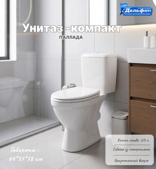 ПАЛЛАДА унитаз-компакт (полипропилен) #WF_CITY_VIN# картинка