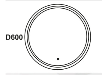 Зеркало Style Black Led c сенсором D600 ЗЛП1016 #WF_CITY_VIN# картинка