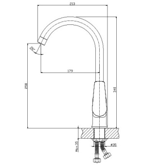 Смеситель S35-24 д/кухни  ROSSINKA #WF_CITY_VIN# картинка