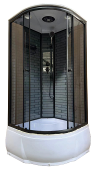 Душевая кабина ДАНА-020Г 90*90*215 (кирпич ГРАФИТ) ср.п. #WF_CITY_VIN# картинка
