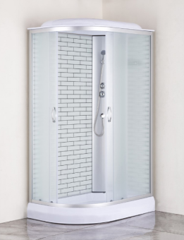 Душевая кабина CS-66120-13R FW 120*80*215 низ.п. белый кирпич ЛУЧШАЯ ЦЕНА! #WF_CITY_VIN# картинка