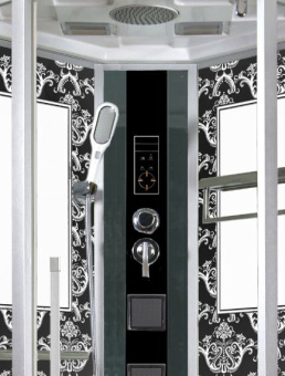 NG 7717B (Ниагара) душевая кабина 100*100*215 н.п. (черная) #WF_CITY_VIN# картинка