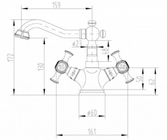 Смеситель д/умывальника A 7009U-BR #WF_CITY_VIN# картинка