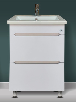 Тумба "УРАН COMO 70" 2 ящика с доводчиком с раковиной  COMO 70 #WF_CITY_VIN# картинка