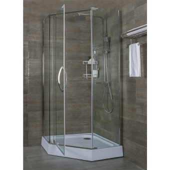 Душевое ограждение ALEX BAITLER AB215-90 90*90*200 трапеция без поддона #WF_CITY_VIN# картинка