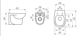 Инсталляция EvaGold 545  + унитаз K701 + кнопка смыва 545-1, пласт.квадрат, белая. ХИТ!! #WF_CITY_VIN# картинка