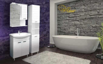 Шкаф зеркальный MDS (A) "Таис 600/с" (Белый) #WF_CITY_VIN# картинка