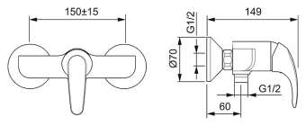 Смеситель для душа Polara 1470Y Oras #WF_CITY_VIN# картинка