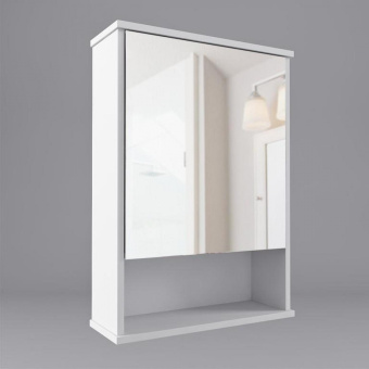 Шкаф навесной 550 1д+ниша Белый глянец #WF_CITY_VIN# картинка