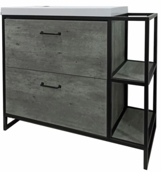 Тумба "ЛОФТ" 1.2 80/100 см БЕТОН PLUS с раковиной Marko Слим 80 #WF_CITY_VIN# картинка