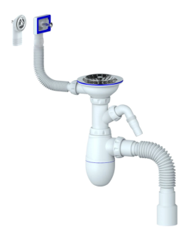 Сифон для мойки В427Р 3 1/2" с круглым переливом UNICORN #WF_CITY_VIN# картинка