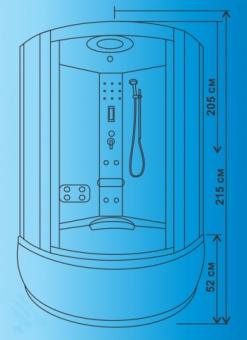 ВМ-117 Душевая кабина 120*120*220 гл.п. (тонир) #WF_CITY_VIN# картинка