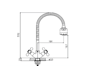 Смеситель CRON д/кухни CN4319-3 #WF_CITY_VIN# картинка