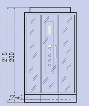 ZANGU душевая кабина 90/15 МТ (8071)  #WF_CITY_VIN# картинка