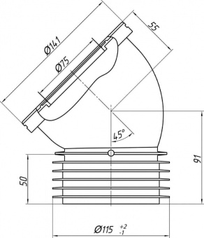 Труба фановая 45 град W4228 АНИ #WF_CITY_VIN# картинка