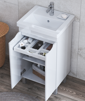 Тумба Grani 500 напольная с раковиной Фостер #WF_CITY_VIN# картинка