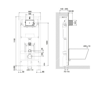 Инсталляция OLI 120 ECO Sanitarblock mechanic + панель слива Slim хром глянец #WF_CITY_VIN# картинка