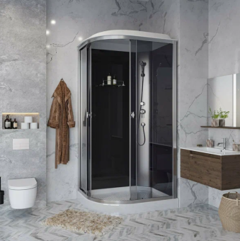 Душевая кабина Niagara Eco E120/80/13R/TN (120*80*215) н.п (13см), стекло тонированное #WF_CITY_VIN# картинка