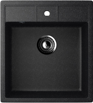 Мойка гранитная U-406-308 черный 515*460мм сифон в комплекте #WF_CITY_VIN# картинка