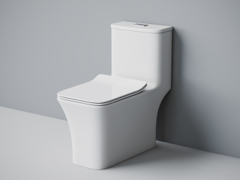 Монолит SM9615 безободковый, сиденье тонкое ДП (с гофрой и подводкой) #WF_CITY_VIN# картинка
