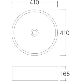 Умывальник накладной A091L (410*410*165) круглый #WF_CITY_VIN# картинка