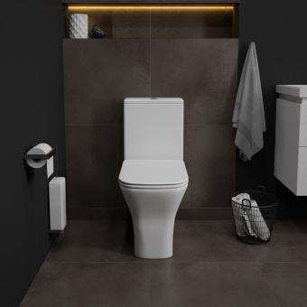 Унитаз компакт VT50304H Lukka Pro напольный безободковый + сиденье микролифт (Vinchi) #WF_CITY_VIN# картинка