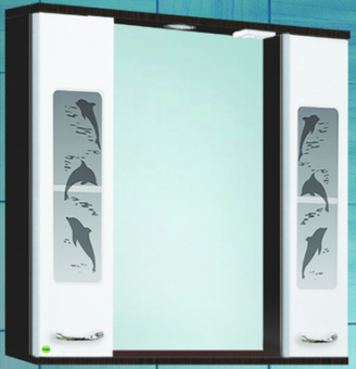 Шкаф зеркальный "ПАНДА 800 С дельфин венге" 10720 #WF_CITY_VIN# картинка