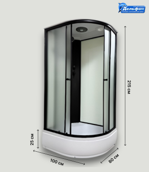 Душевая кабина ДАНА-028L 100*80*215 ср.п.,ЛЕВАЯ #WF_CITY_VIN# картинка