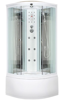 NG 708-01N (Ниагара) душевая кабина 90*90*220 гл.п (полосатые стекла) #WF_CITY_VIN# картинка