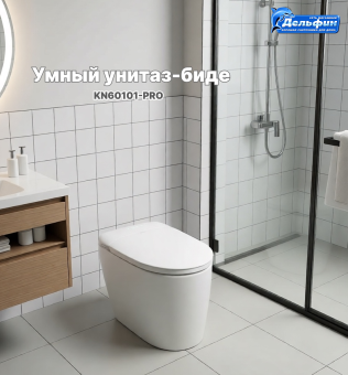 Умный унитаз-биде KN60501W-PRO, напольный, с сиденьем #WF_CITY_VIN# картинка