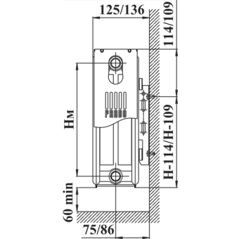 Радиатор PRADO Classic 22*500*500 #WF_CITY_VIN# картинка