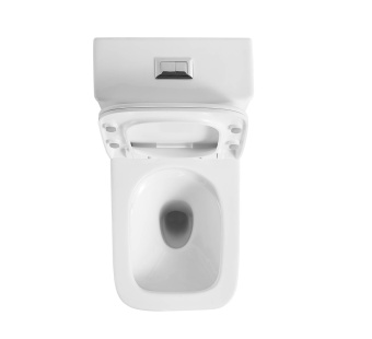 Унитаз GR-4486SQ Classic МОНОБЛОК БЕЛЫЙ безободковый с тонкой крышкой, микролифт, ТОРНАДО #WF_CITY_VIN# картинка