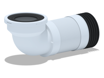 Труба фановая 90* пласт гибкий K729R АНИ #WF_CITY_VIN# картинка