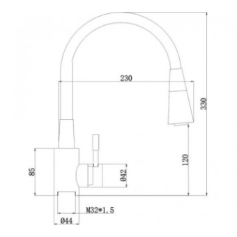 Смеситель АНТЕЙ д/кухни 572577 Мармелад синий с силиконовым изливом #WF_CITY_VIN# картинка