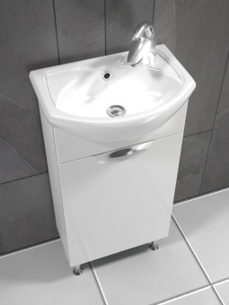 Тумба "Callao 400-1-0" напольная Белая с раковиной Азов 40 (VIGO) #WF_CITY_VIN# картинка