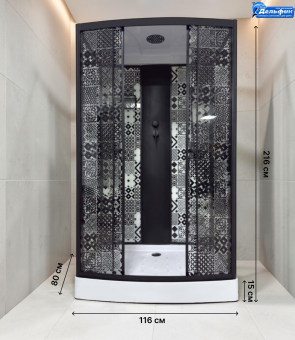 Душевая кабина ДАНА-025 116*80*213 ("ОБОИ") низ.п. #WF_CITY_VIN# картинка