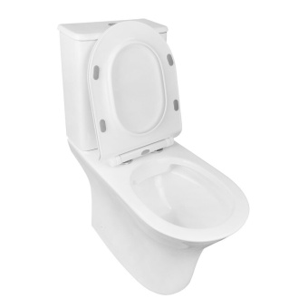 FRETTA ROUND AZ-7121 унитаз напольный безободковый + изогнутое сиденье микролифт #WF_CITY_VIN# картинка