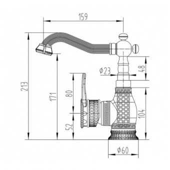 Смеситель д/умывальника A 415U-BR #WF_CITY_VIN# картинка