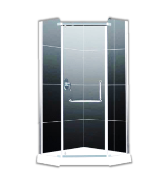 Душевой уголок RGW PA-81 "Passage" 100*100*195 Трапеция/Хром/Прозрачное/6 мм #WF_CITY_VIN# картинка