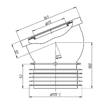 Труба фановая 14 град W1228 АНИ #WF_CITY_VIN# картинка