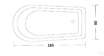 РЕТРО 9009 ванна акрил. (1850*800*800) + ножки золото #WF_CITY_VIN# картинка