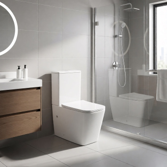 AQ1263NT-00 ЛИБРА Унитаз-компакт ТОРНАДО безобод. с сиденьем тонким микролифт #WF_CITY_VIN# картинка